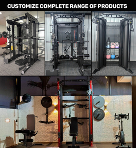 Appareil de musculation multifonction tout-en-un : Combo <span class=keywords><strong>Smith</strong></span> Machine et machine à câbles à double poulie, rack à squats pour la musculation en salle de sport commerciale - Product Image 4