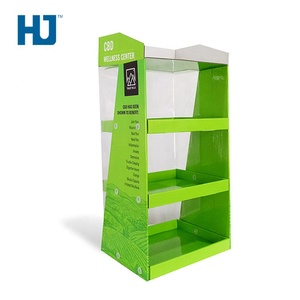 Personalizado médico aceite de <span class=keywords><strong>CBD</strong></span> de cartón mostrador estante de exhibición con PET en tienda exclusiva - Product Image 4