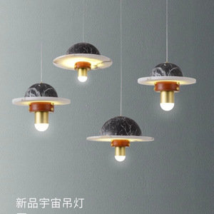 Modern Marble Pendant Lamp Led Gold Finish For Dining Room Bar Counter <b>Lighting</b> Designers Choice - Product Image 2