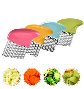 Stainless Steel Wavy Crinkle Vegetable <b>Potato</b> <b>Chopper</b> Slicer - Product Image 6