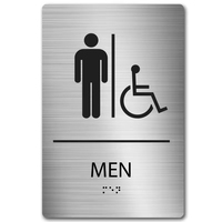 Panneau Braille Mural en Acier Inoxydable OEM pour Hôtels et Bureaux, Couleur et Taille Personnalisables, IP65 Résistant aux Intempéries pour Utilisation Intérieure/Extérieure