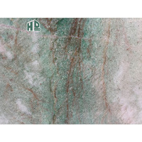Carrelage poli en pierre naturelle vert clair de quartzite émeraude brésilienne pour la décoration de luxe moderne de la cuisine et de la salle de bain