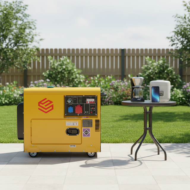 Factory Priced Silent Diesel Generators 5KW 10KW 220V 60Hz Portable Three-Phase Brushless ATS Mobile Type