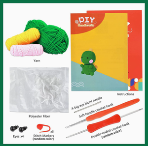 Handmade DIY Yarn Doll <b>Crochet</b> <b>Kit</b>, Knitting Material Pack, Yarn Weaving Set - Product Image 1