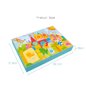Fornitura di fabbrica di vendita calda per bambini orologio digitale in legno giocattolo lettera di apprendimento educativo puzzle magnetici libro per bambini giocattoli - Product Image 6
