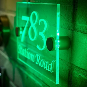 Advertising Board Acrylic Number Signs <b>Led</b> Standoff Illuminated Wall Mount Sign Holder for Acrylic - Product Image 6