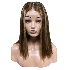 Peluca <span class=keywords><strong>Bob</strong></span> Corta con Reflejos P4/27, <span class=keywords><strong>Cabello</strong></span> Humano Liso, Cierre de Encaje HD sin Pegamento para Mujeres Negras, Venta al por Mayor, Directo de Fábrica, Envío Inmediato - Product Image 1