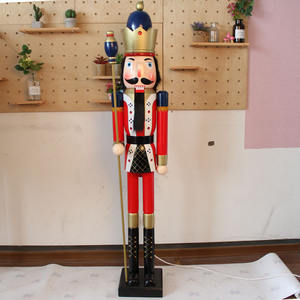 <span class=keywords><strong>Casse</strong></span>-<span class=keywords><strong>Noisette</strong></span> géant de Noël Soldat Roi <span class=keywords><strong>Figurine</strong></span> en bois 180cm Décoration de vacances pour affichage intérieur et extérieur - Product Image 4