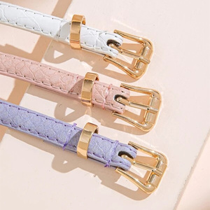 ドレスピンバックルウエストバンドCinto Femininoスキニー女性スネークPuレザーベルトのためのホット販売女性の薄いウエストベルト - Product Image 3