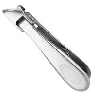 Coupe-ongles professionnel en acier inoxydable anti-éclaboussures, à biseau, pour ongles épais, avec coupe-ongles incurvé en bec d'aigle
