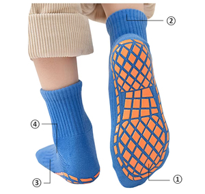 Chất Lượng Cao Mắt Cá Chân Vớ Vớ Yoga Với Logo Trampoline Vớ Vui Chơi Giải Trí Công Viên Giáo Dục Sớm - Product Image 3