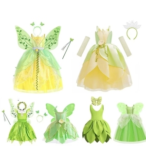 Disfraz <span class=keywords><strong>de</strong></span> Elfa Verde para Niñas, Disfraz <span class=keywords><strong>de</strong></span> Princesa para Halloween, Disfraz Infantil <span class=keywords><strong>de</strong></span> Organza para Actuaciones - Product Image 1