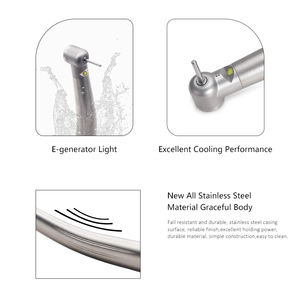 Мини-головка, электронный генератор, светодиодный стоматологический высокоскоростной наконечник, нержавеющая сталь с 2/4 отверстиями, один распылитель воды для точной стоматологии - Product Image 6