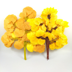 Rami Artificiali <span class=keywords><strong>di</strong></span> Populus Euphratica, Foglie Verdi Finte per Decorazione Autunnale e Paesaggistica, Vendita all'Ingrosso - Product Image 1