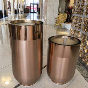 Moderno 100cm alti al coperto grandi vasi da <span class=keywords><strong>fiori</strong></span> fatti a mano in oro rosa fioriere vasi decorativi per la decorazione della casa del giardino - Product Image 1