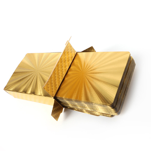 Cartes de poker imperméables plaquées or 24 carats, cartes à jouer avec logo personnalisé - Product Image 2