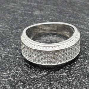 Уникальное 925 Обручальное кольцо из стерлингового серебра 1,5 Ct белый топаз купольная вставка для помолвки на годовщину для мужчин Саудовская Аравия - Product Image 4