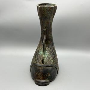 Escultura de Arte Antigua en Forma de Carpa de Latón, Modelo de Fundición 3D, Pieza Coleccionable para Exhibición - Product Image 5