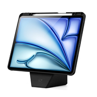 Étui de protection en cuir PU pour tablette iPad Air 13 pouces M4/M3/M2 (2026/2025/2024) avec coque arrière en TPU et support MagSafe