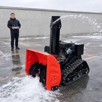 Souffleuse à neige professionnelle à essence, télécommandée, réglage de hauteur à distance, châssis à chenilles en caoutchouc, modèle YHSN-60