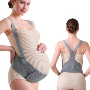 Ceinture de soutien abdominale réglable <span class=keywords><strong>pour</strong></span> la grossesse avec bretelles, respirante, <span class=keywords><strong>pour</strong></span> <span class=keywords><strong>le</strong></span> soutien du <span class=keywords><strong>dos</strong></span> et de l'abdomen pendant la grossesse - Product Image 2