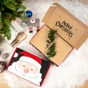 Christmas Ornaments Custom Corrugated Paper Gift Box Shipping Packaging Box For Christmas Gift