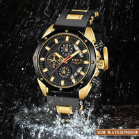 Jam Tangan Pria Mewah LIGE LG8908 Harga Pabrik Sampel Logo Kustom Berkualitas Tinggi Jarum Bercahaya Kotak Hadiah Kronograf Montres Homme