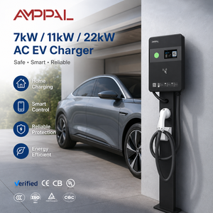 Amppal 7Kw 11Kw 22Kw 220v Car Mobile New Energy Chargeur Ev mural au sol Station de charge pour véhicules électriques - Product Image 1