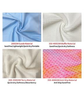 Offre Spéciale livraison directe sans sable brodé microfibre natation Yoga rayure serviette de plage - Product Image 5