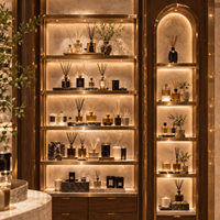 CIRI Neue Ladenvitrine LED Kosmetik-Display Goldener Parfümorganizer Dubai Verkaufstheke Komplette Kosmetikshop-Ausstattung