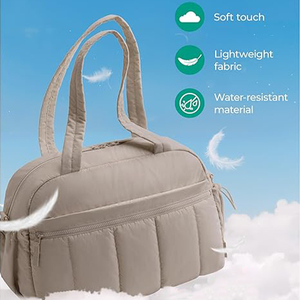 Sacs de voyage à bandoulière durables avec poignée, sacs en polyester imperméables, légers, matelassés, avec poche de rangement imperméable - Product Image 4