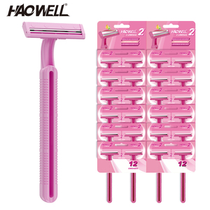 Maquinilla de Afeitar Económica de Dos Hojas, <span class=keywords><strong>Afeitadora</strong></span> Masculina Portátil y Económica, Mango Ligero Desechable, Hoja de Acero Inoxidable, Cabezal Fijo, Marca Personalizable - Product Image 1