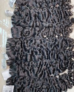 Cheveux indiens bruts de temple, provenant d'un seul donneur, qualité 15A, ondulation rebondissante, double tirage, cheveux vierges bruts alignés dans le sens des cuticules, qualité supérieure - Product Image 6