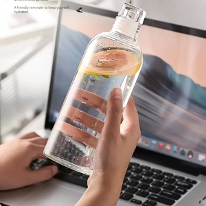 Botella de <span class=keywords><strong>Agua</strong></span> <span class=keywords><strong>Mineral</strong></span> de <span class=keywords><strong>Vidrio</strong></span> de Lujo Personalizada al por Mayor, Botella de <span class=keywords><strong>Agua</strong></span> de <span class=keywords><strong>Vidrio</strong></span> de 500 ml, Botella de <span class=keywords><strong>Agua</strong></span> de <span class=keywords><strong>Vidrio</strong></span> de Borosilicato con Tapa - Product Image 6