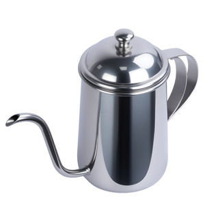 700ML Urbanist acciaio inox rotondo bollitore retrò collo di cigno versare caffettiera con coperchio a goccia per il tè urna - Product Image 2