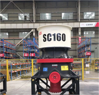 Unité de réduction hydraulique à cône monocylindre Hongxing SC160 pour la comminution secondaire de roches dures et de minerais en ligne de carrière