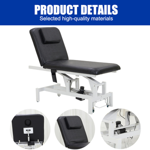 Camilla de <span class=keywords><strong>Fisioterapia</strong></span> Eléctrica Multifuncional con 2 Motores, Mesa Ajustable para Quiropráctica y Osteopatía - Product Image 3