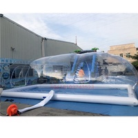 Tente transparente personnalisée Couverture de piscine gonflable à air Piscine gonflable Dôme Publicité Gonflables