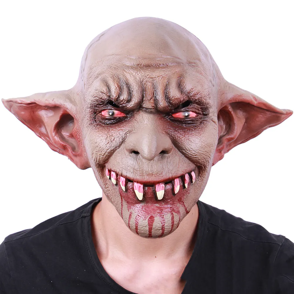 Masque de pirate maison hantée décorée avec des dents de couleur sang diable masque en latex masques d'halloween masques de fête