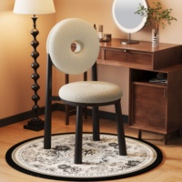 Nouveau modèle 2026 : Tabouret de maquillage minimaliste moderne en métal pour chambre de fille, dressing, mobilier de maison personnalisable, sans assemblage