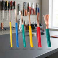 Câble électrique THW en cuivre nu torsadé isolé en PVC 220V # 12 # 10 # 8 # 6 # 1/0 # 2/0 # 4/AWG