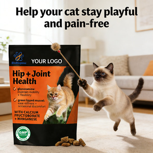 Friandises à mâcher pour la santé des hanches et des articulations des chats, glucosamine avancée pour chats, chondroïtine et huile de saumon oméga-3, favorise la mobilité, soulage les douleurs articulaires - Product Image 3