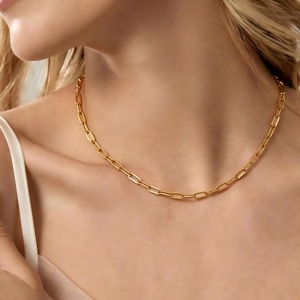 Stainless Steel <b>Long</b> Buckle Hammer Cross <b>Necklace</b> For Women 304 Steel Elegant Clavicle Chain Jewelry Daily Wear Gift - Product Image 2
