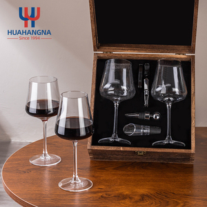 <strong>Custom</strong> Logo Personalized Long Stem Wine Glasses Gift Set with Wine Accessories in Keepsake Box for Couples Anniversary Wedding - Product Image 2