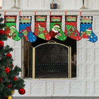 2025 nouveau noël bonbons et cadeau chaussette bas en peluche sac décor Grinch-chi vert Festival monstre enfants noël veille présent sac