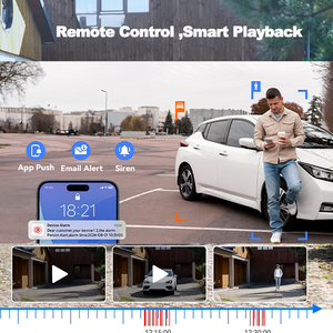 Sistema de Kit DVR con Cámara de Seguridad con Cable, Cámara Analógica AHD TVI CVI con Rotación PT, Conjunto de CCTV para Exteriores, Grabación 24/7, Detección por IA - Product Image 6