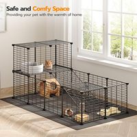 Enclos de jeu pour petits animaux en métal portable pour l'intérieur et l'extérieur, cage de jeu pour animaux de compagnie, enclos de jeu pour cochons d'Inde, chiot, lapin