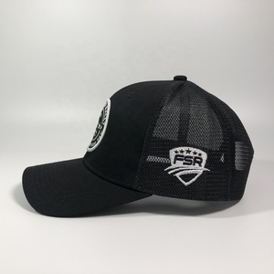 OEM Unisex struttura a 6 pannelli ricamato stelle nere interno Tag Mesh da corsa cappellini da Baseball in cotone personalizzano Gorras camionista - Product Image 6