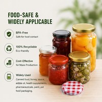 Couvercle de bocal sous vide 53 mm 63 mm 82 mm pour l'emballage du miel, de la confiture et de la sauce