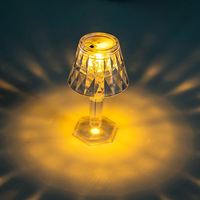 Lampe de table LED en cristal transparente pour la décoration de la maison